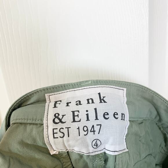 Frank & Eileen Wicklow Italian Twill Chino Cropped Trouser Pant Rosemary Size 4 - Picture 6 of 7